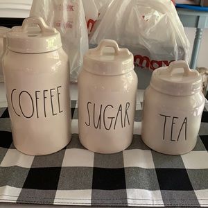 NWT Rae Dunn Coffee Sugar Tea Canisters